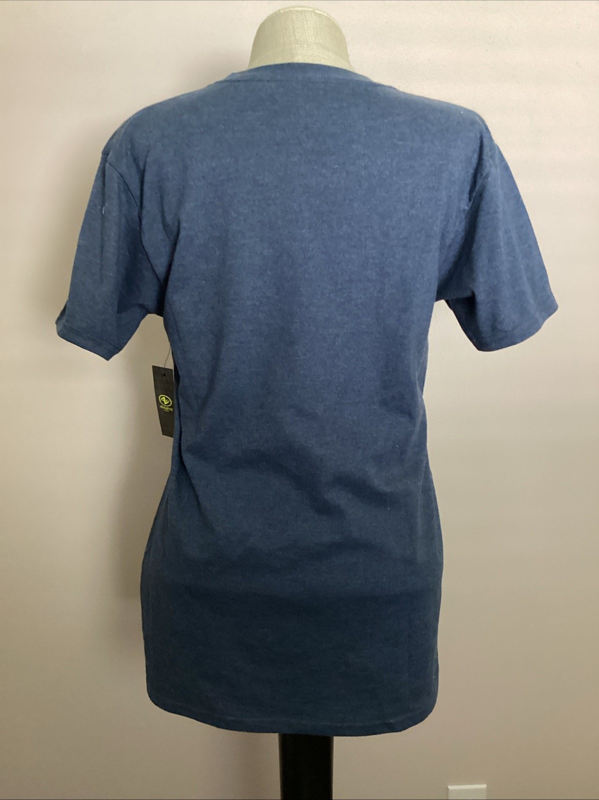 ATHLETIC WORKS Breathable Navy Blue Short Sleeve Crew Neck Pocket T-Shirt Sz M* gallery