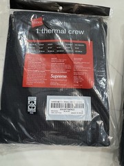Size Large Supreme x Hanes Thermal Crew / Black (1 PACK) BRAND NEW