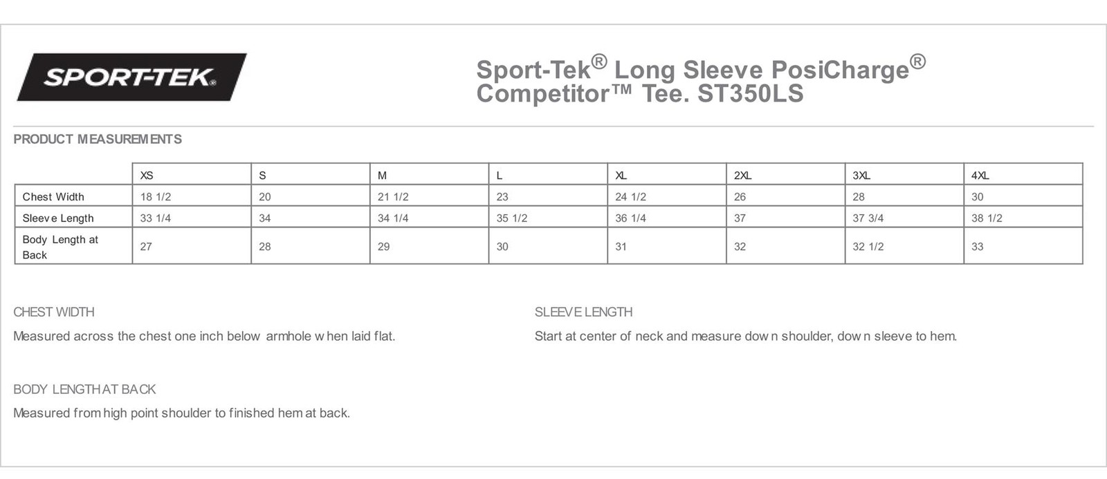 Sport-Tek Mens Long Sleeve Moisture Wicking Dri-Fit Competitor T-Shirt ST350LS gallery