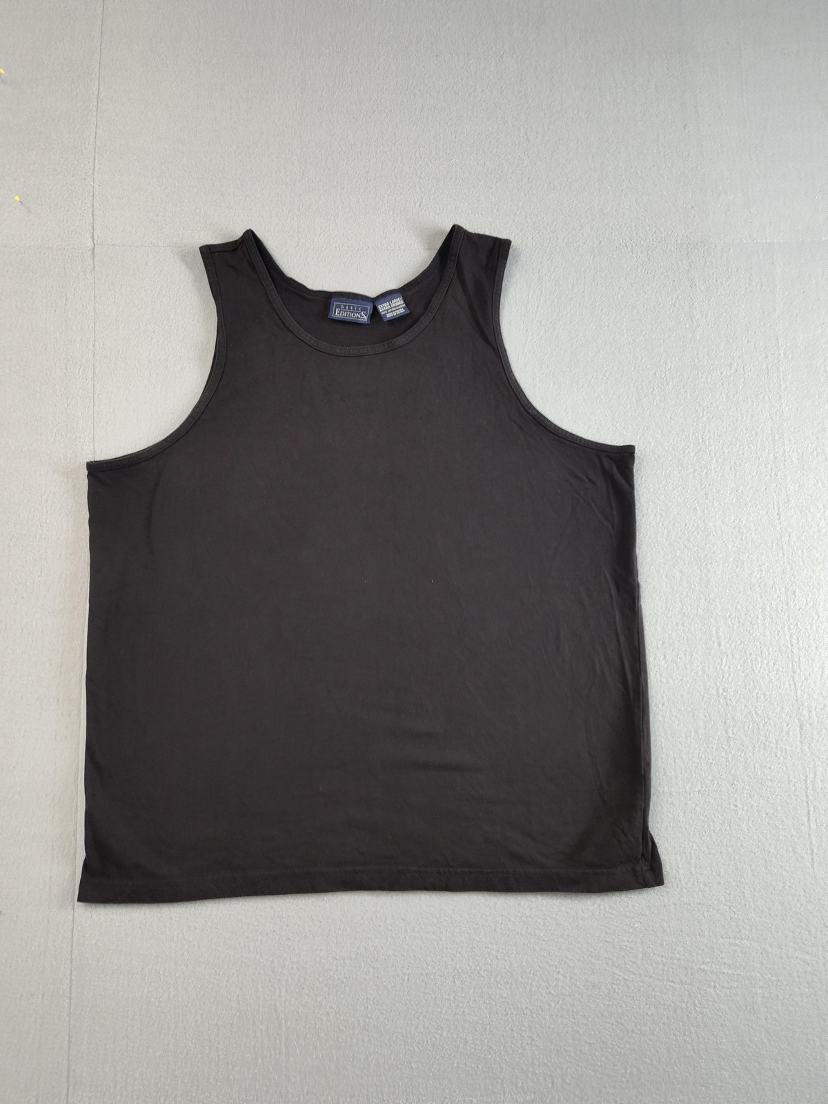 Basic Editions Tank Top Shirt Mens XL Black Sleeveless 100% Cotton Casual gallery