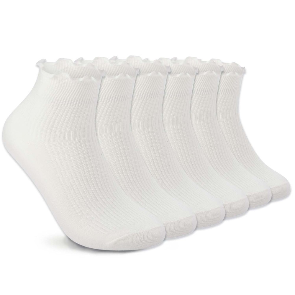 Women’s Ruffled Ankle Socks – Super Soft, Breathable, Frilly Socks for Mary J…