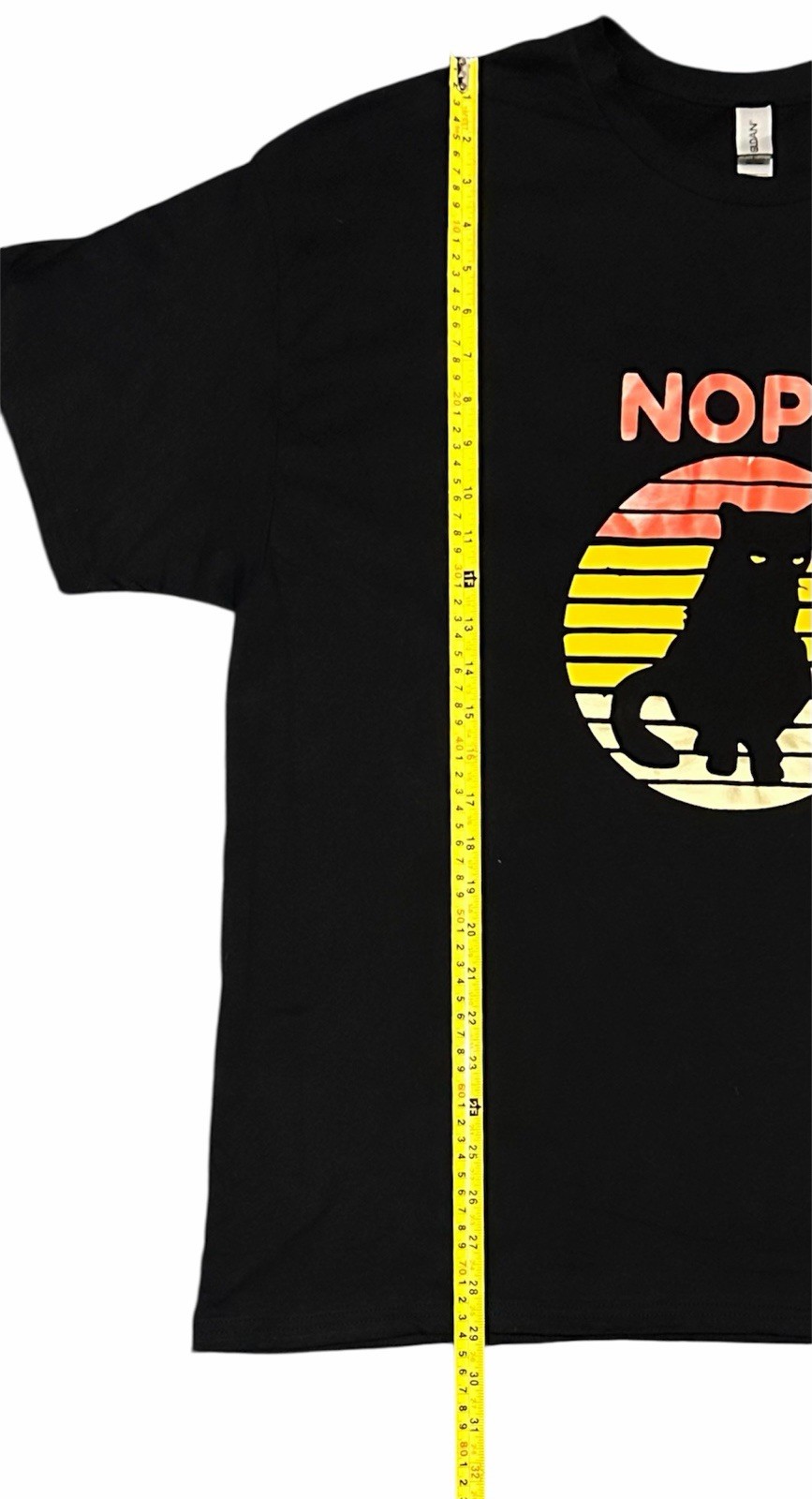 Nope Black Cat Men’s Black T Shirt Size XL Made By Gildan gallery