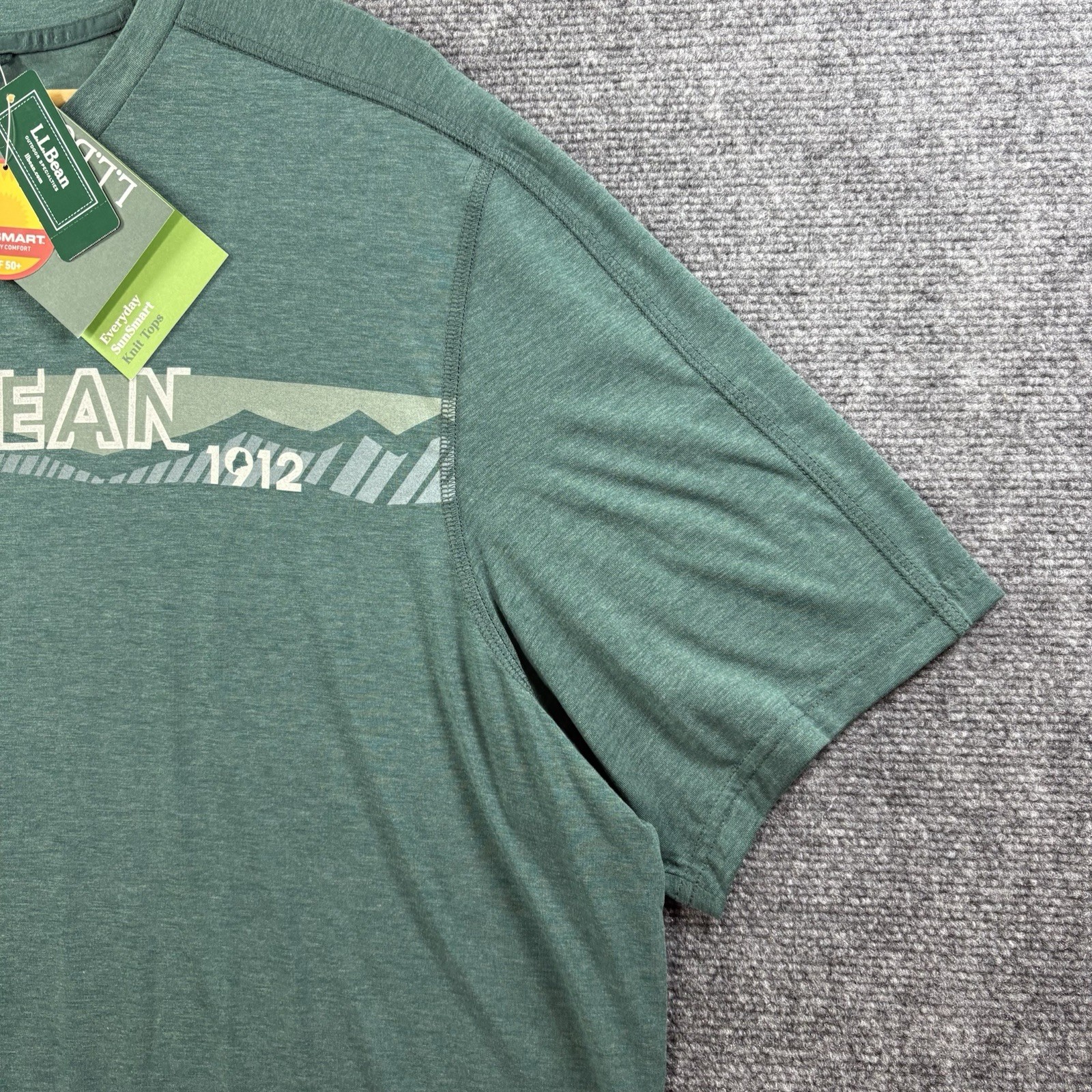 NEW L.L.Bean Everyday SunSmart Shirt Mens XLT Green BLUE Slightly Fitted Stretch gallery