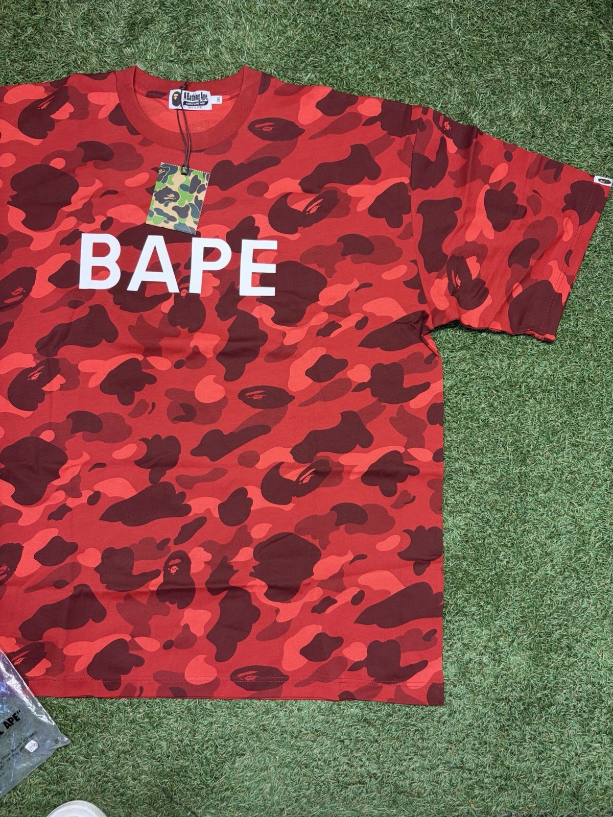 A Bathing Ape Red Color Camo Relaxed Fit Tee gallery