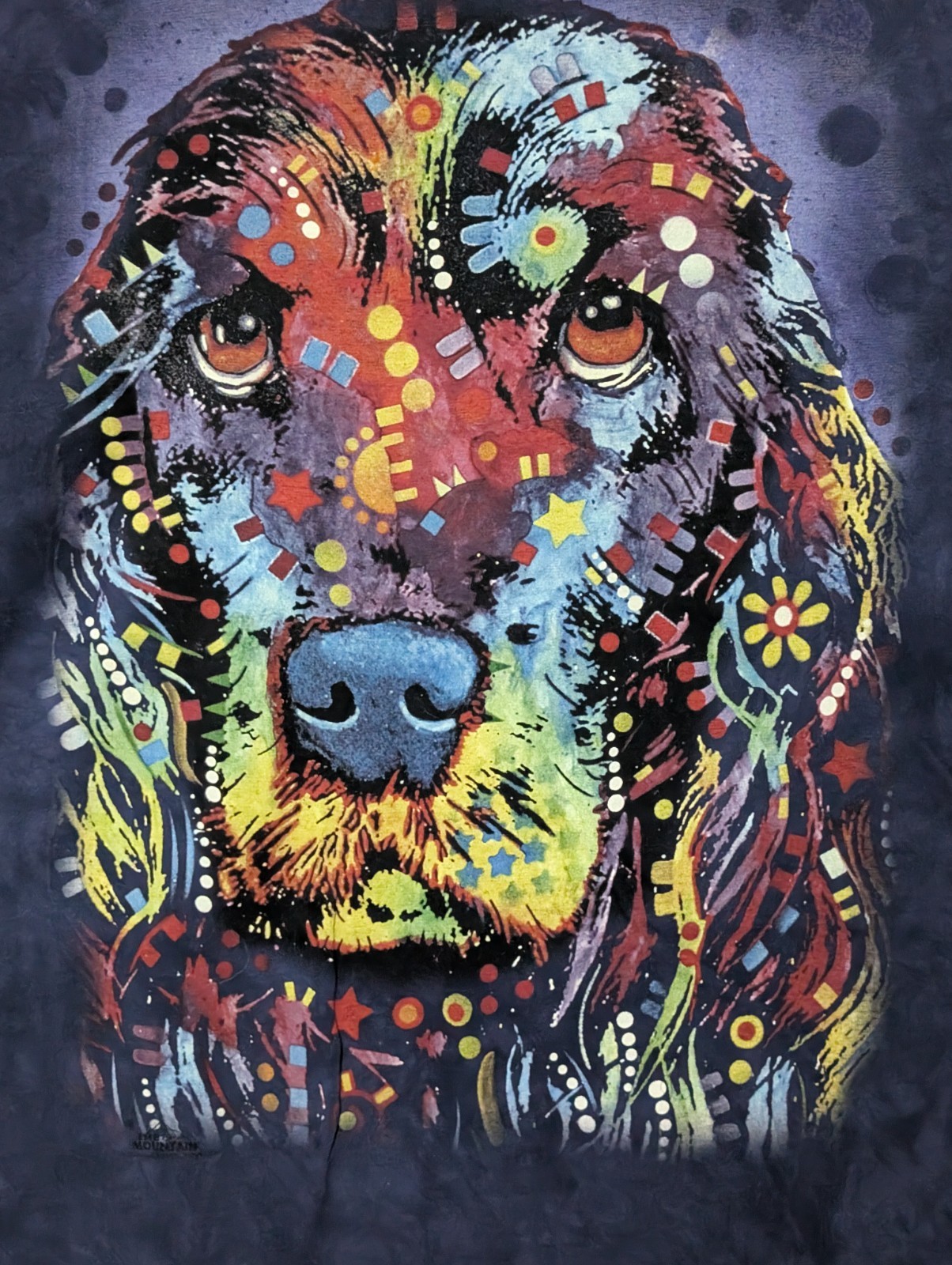 The Mountain Men’s T-shirt Blue Dean Russo Cocker Spaniel Retired Logo 2XL #5002
