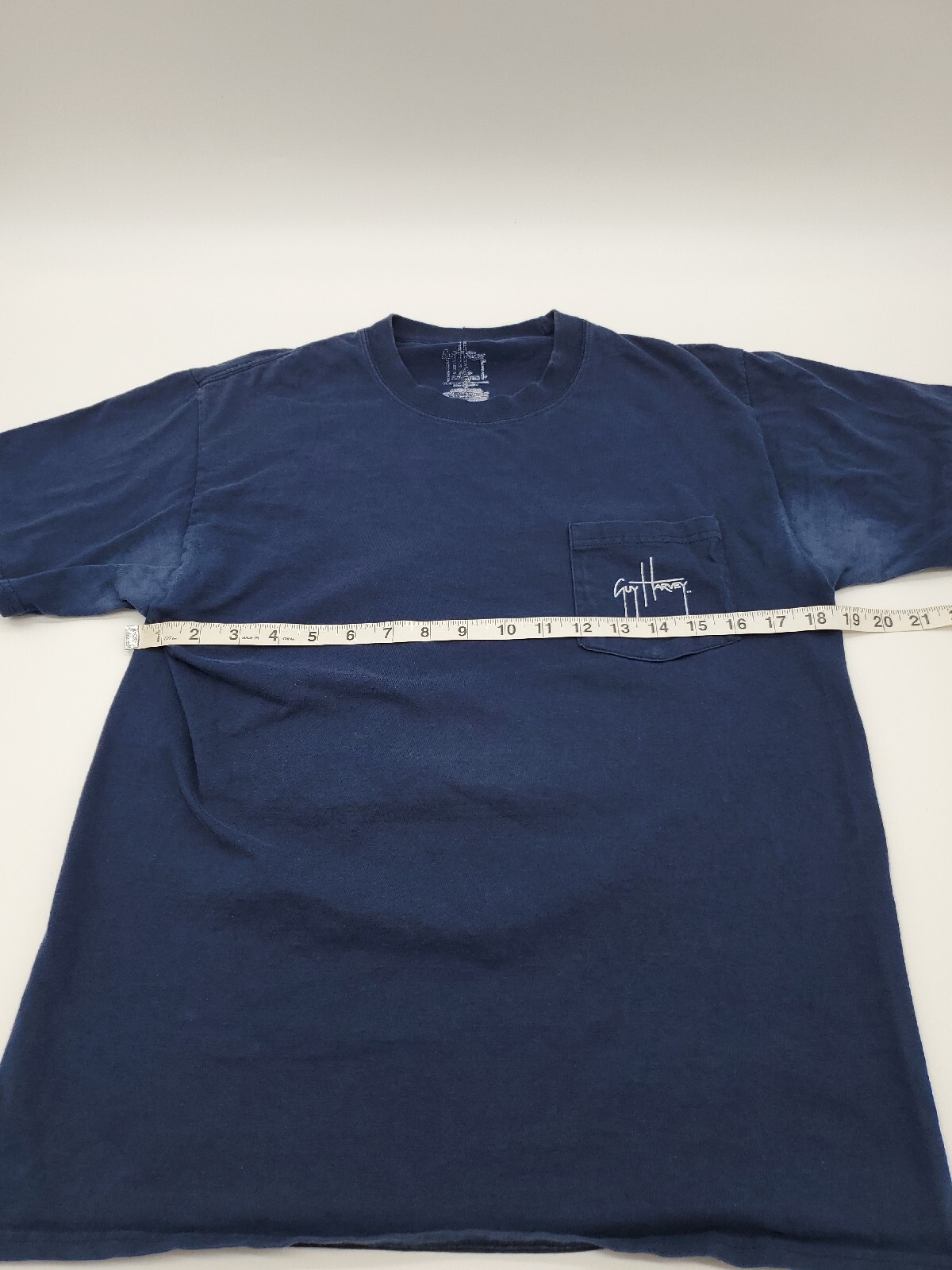 Guy Harvey T-Shirt Men Medium Blue Marlin Fisherman 2008 Pocket…#17512 gallery