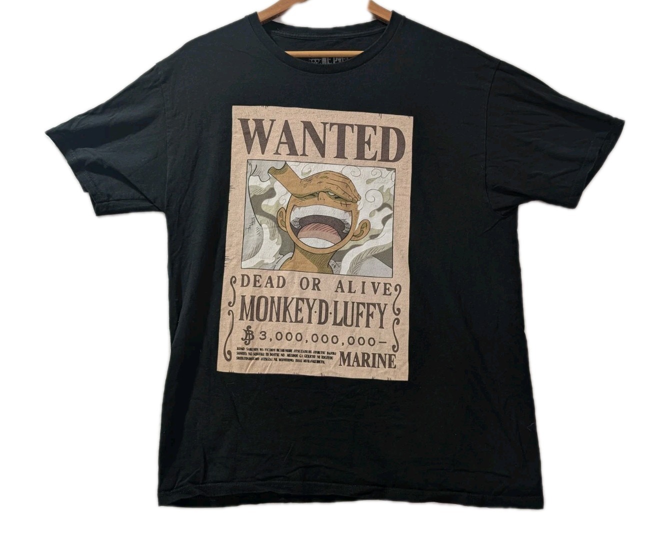 One Piece Monkey D Luffy Wanted T Shirt Men’s Large Anime Graphic Tee gallery