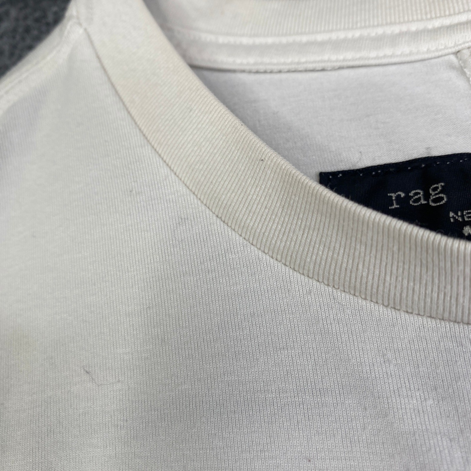 Rag & Bone Mens White Bamboo Blend Short Sleeve Crew Neck T-Shirt Size M gallery