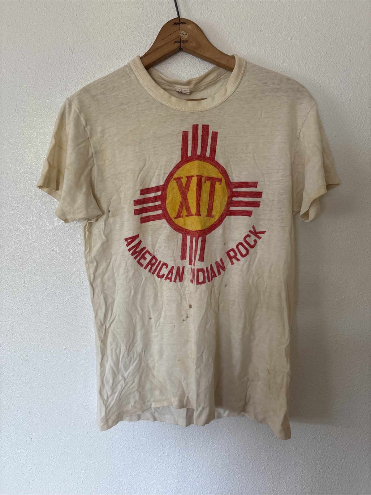 Vintage Band Shirt XIT Psych Native American Distressed Handmade Shirt 1970’s gallery
