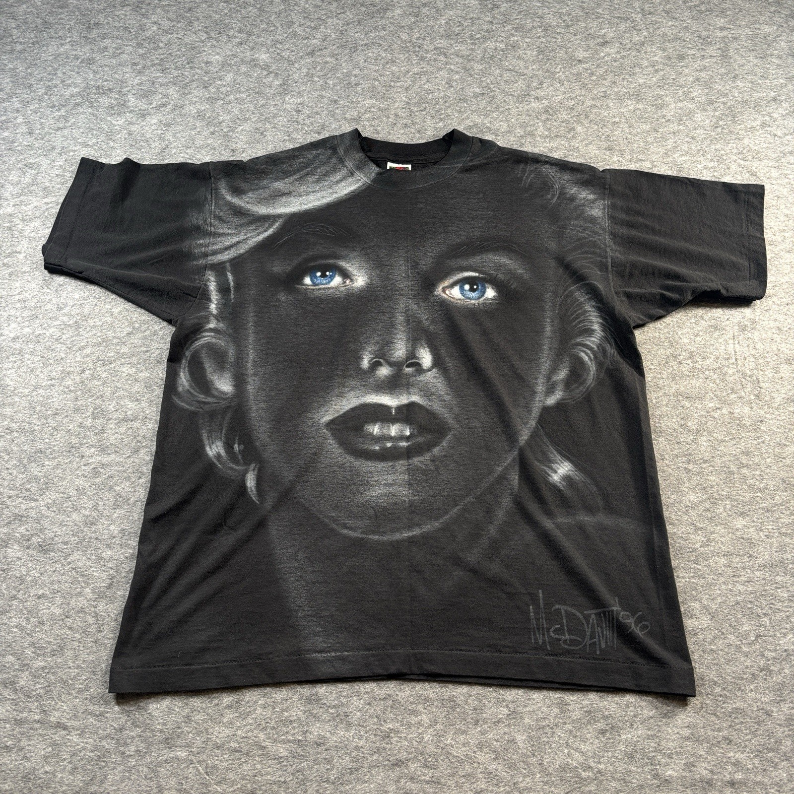 Marilyn Monroe Vintage Airbrushed 1996 Shirt Mens XL Graphic Print gallery
