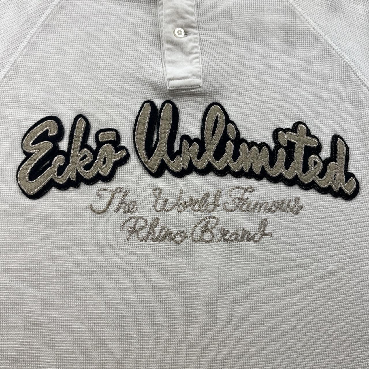 Vintage Ecko Unltd Thermal Shirt Henley Mens Medium White Waffle Knit Hip Hop gallery
