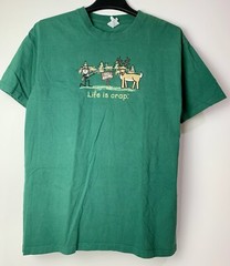 LIFE IS CRAP – Deer/Buck Hunter’s Nightmare T Shirt – Medium – New Old Stock!