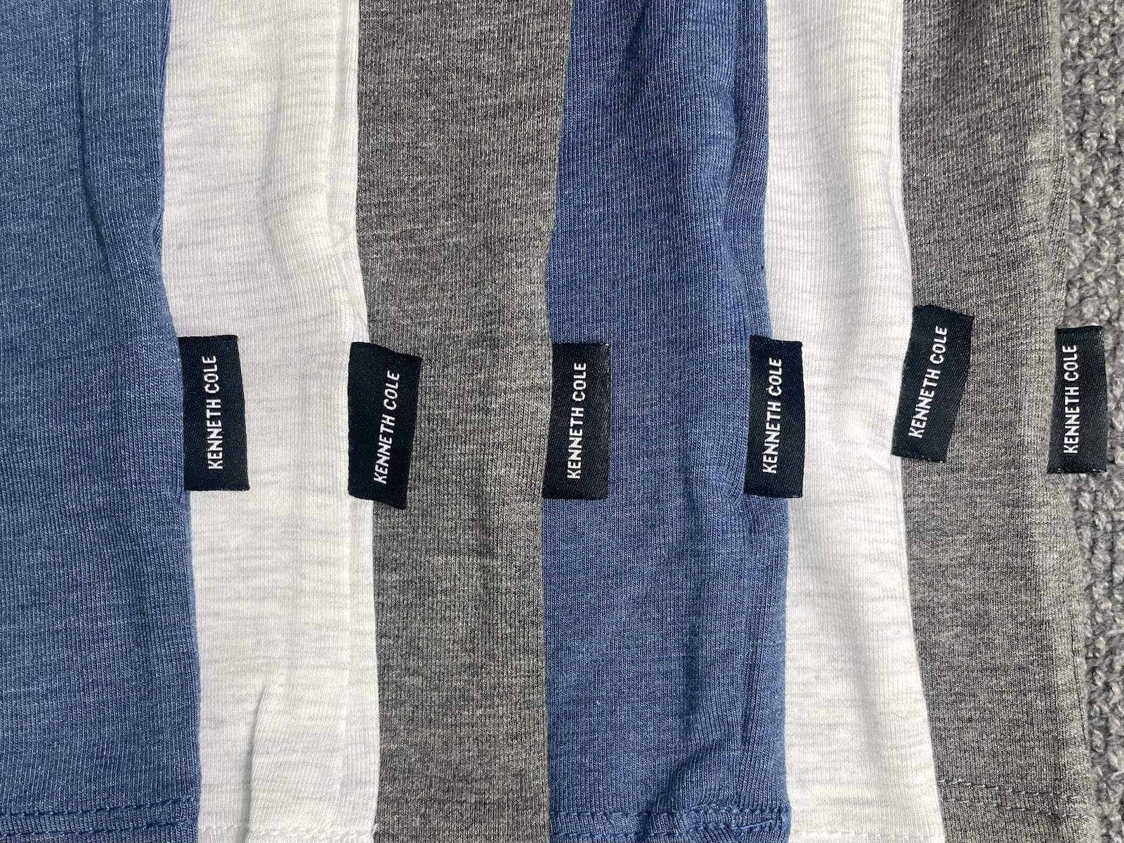 Kenneth Cole Men’s SLIM XXL Lot of 6 Tees (2) Each Color "fit like size LARGE" gallery