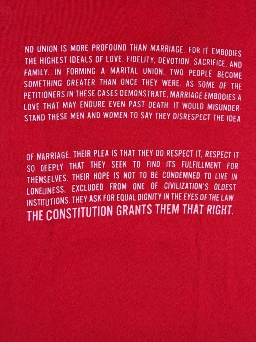 Delta Pro Weight Supreme Court Justice Kennedy Marriage Equality Quote T-Shirt gallery