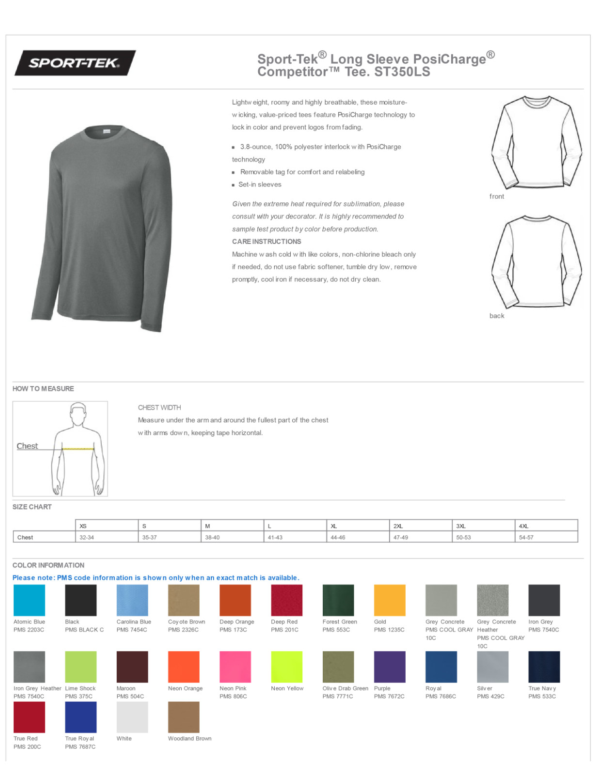 Sport-Tek® Long Sleeve PosiCharge® Competitor™ Tee gallery