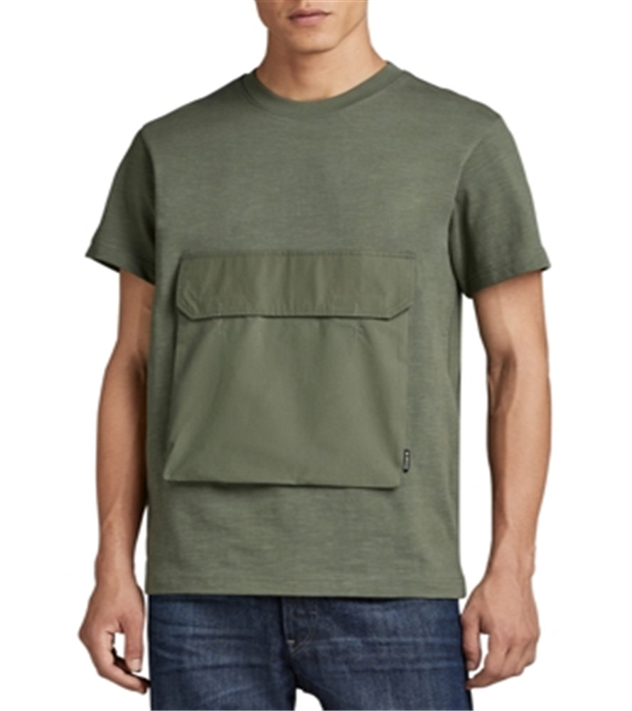 G-Star Raw Men’s Organic Cotton Utility Pocket Tee Green Size Medium