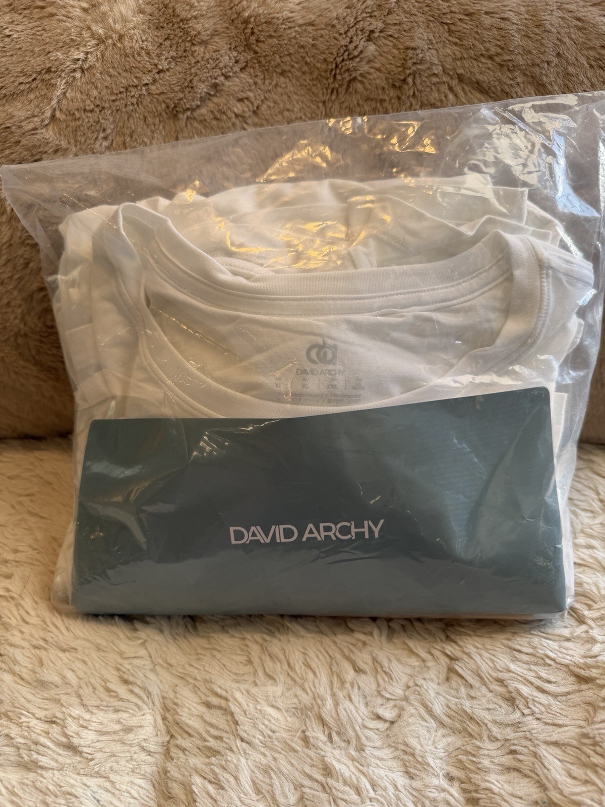 DAVID ARCHY Men's Undershirts Micro Modal Ultra Soft T-Shirts - 3 Pack White XL gallery