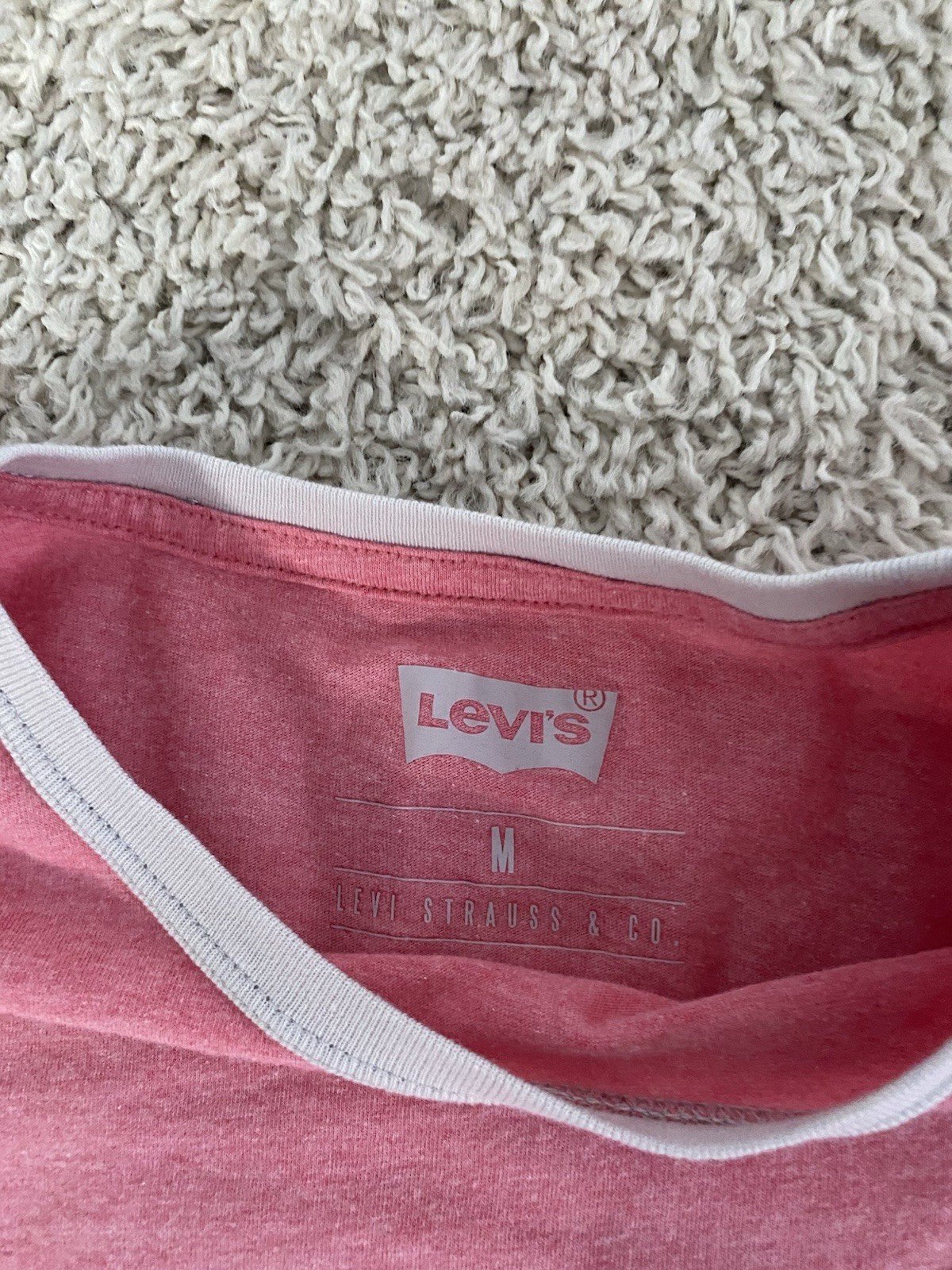 Levis shirt adult medium pink short sleeve crewneck casual outdoor mens a236**** gallery