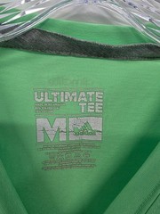 Adidas Ultimate Tee Mens Medium Green Climalite Short Sleeve Logo Athletic Shirt
