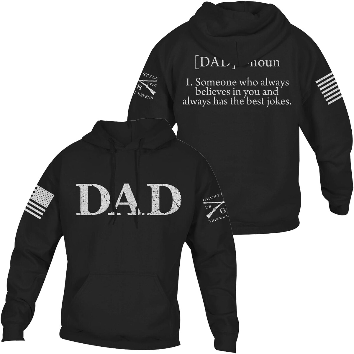Grunt Style Dad Defined Pullover Hoodie – Black