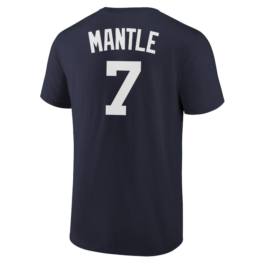 Mickey Mantle T-Shirt New York Yankees Player Name and Number Soft Jersey Tee gallery