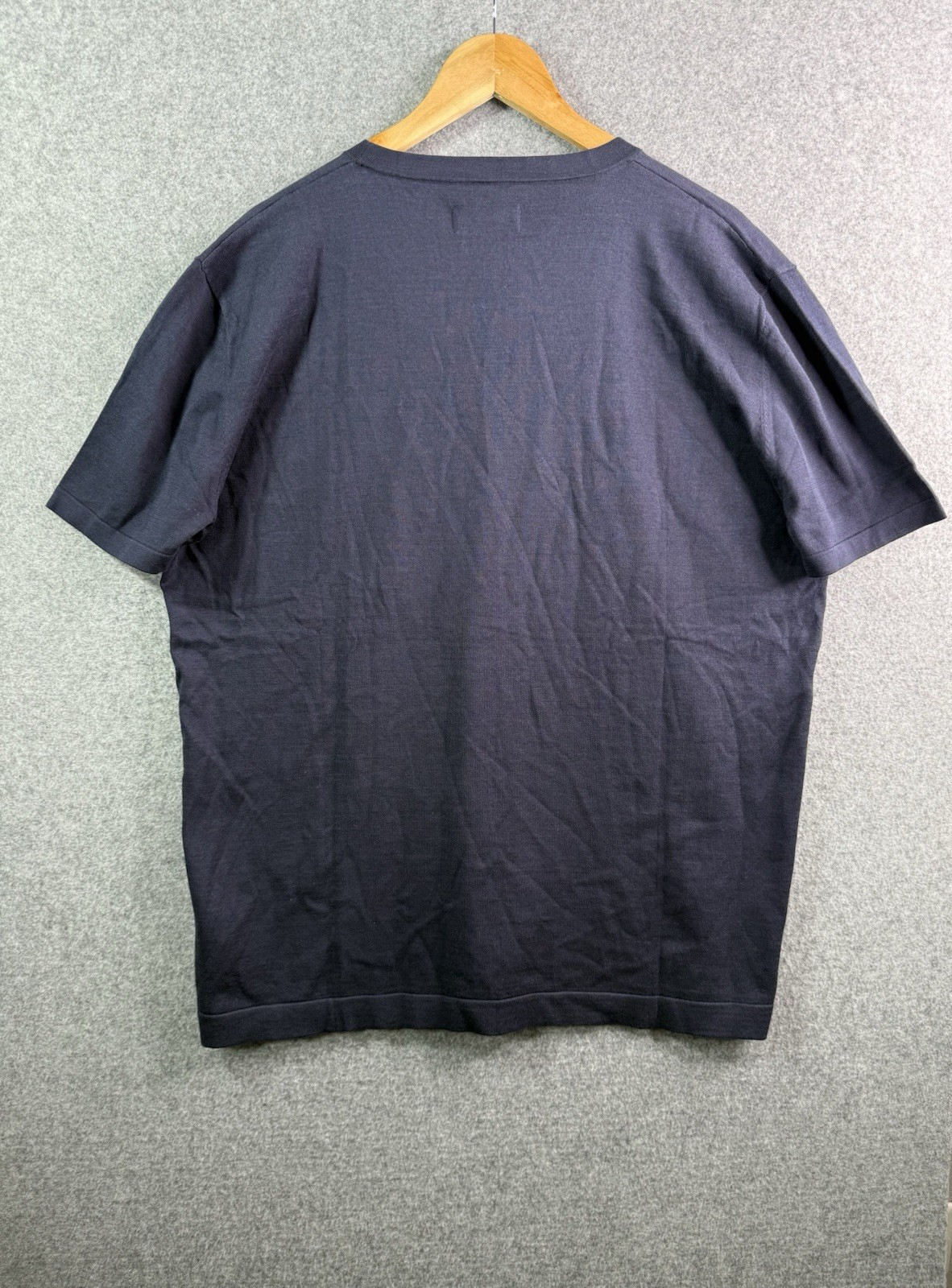 Collars & Co T-Shirt Blue Cotton Silk Luxury Touch Minimalist Mens 2XL gallery