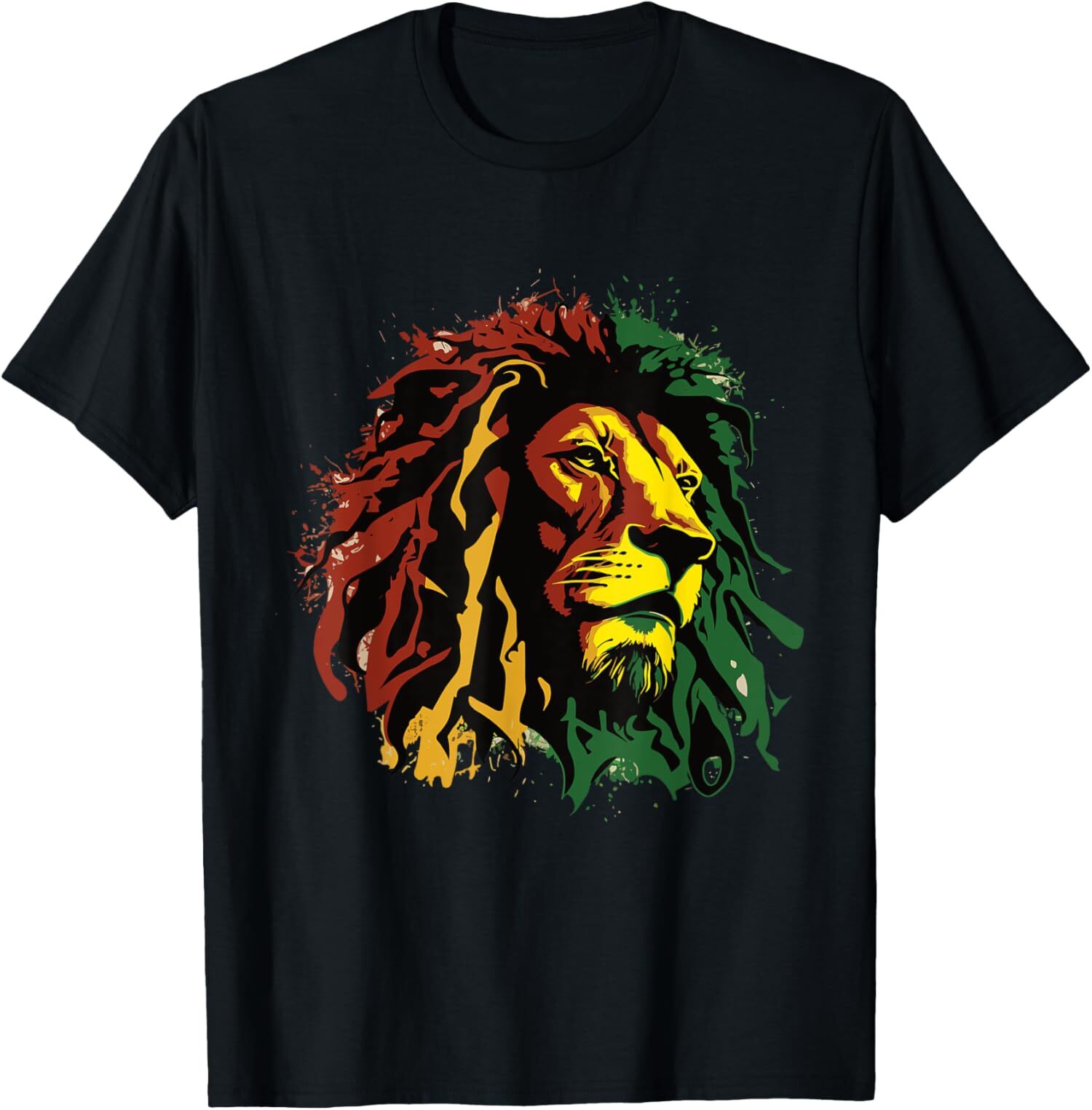 NEW LIMITED Jamaican Lion Jamaican Rasta Flag Lion Of Judah Reggae Music T-Shirt gallery
