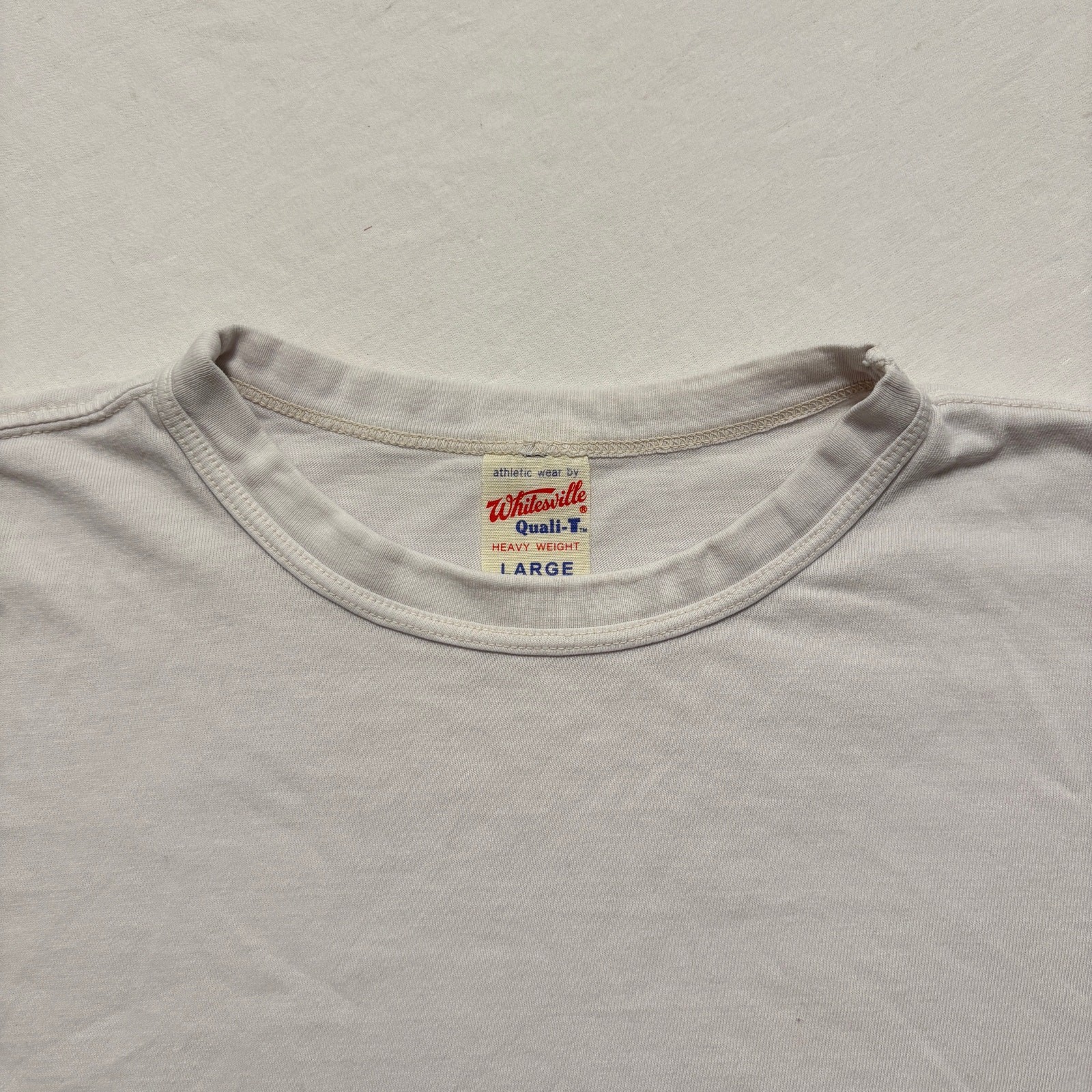 Whitesville Single Stitch Blank Short Sleeve T-Shirt Men's L White gallery