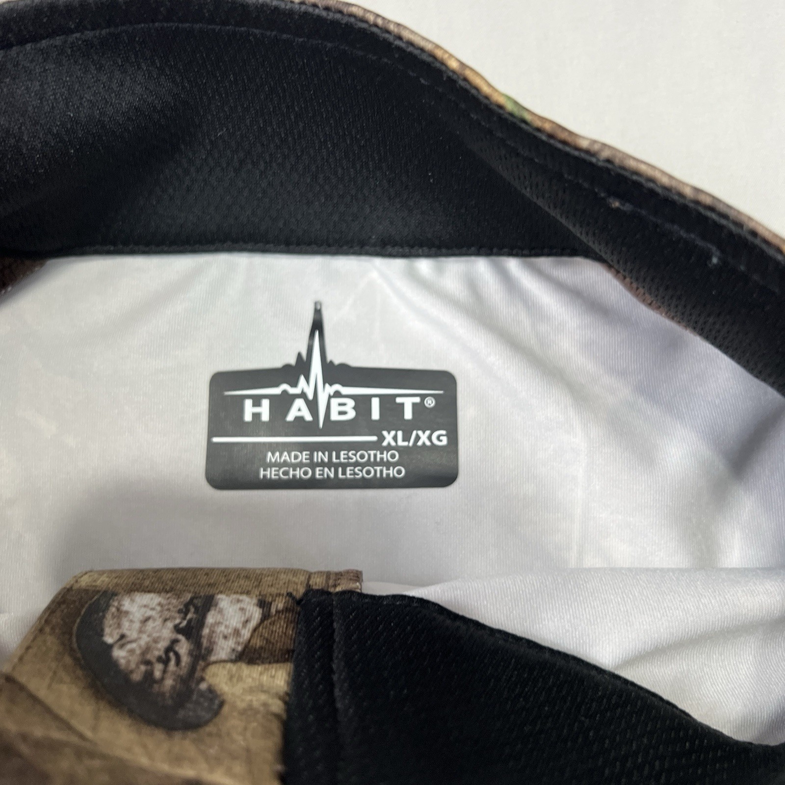 Habit Realtree Camo Shirt Mens XL Quarter Zip Scent Factor Long Sleeve Hunting gallery
