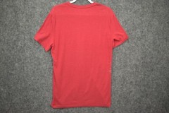 Columbia Shirt Medium Stretch Solid Red Short Sleeve Outdoors Mens
