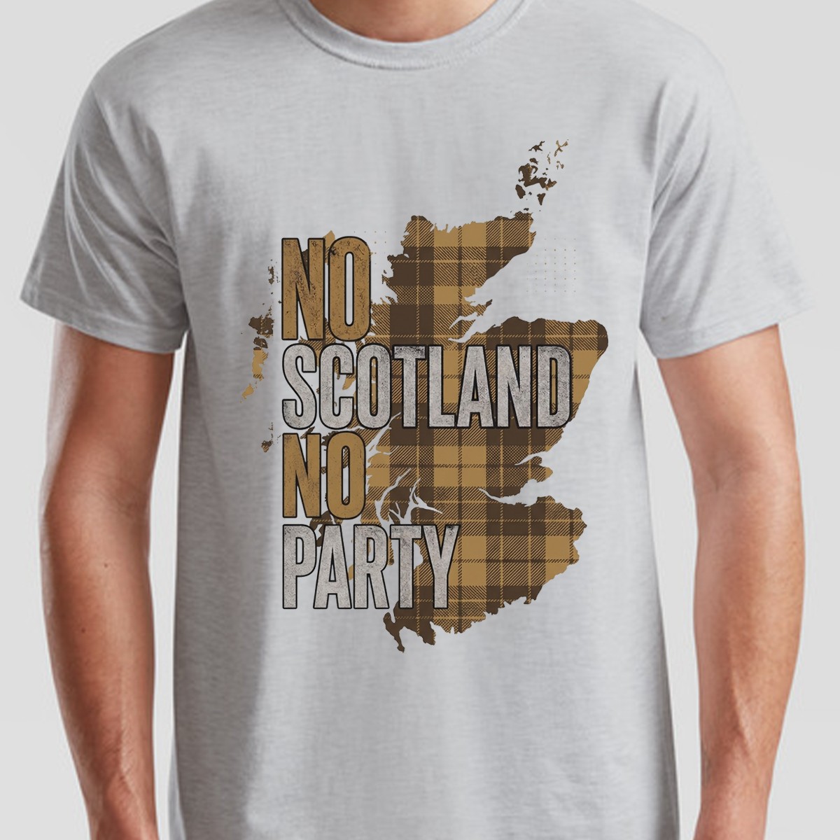 No Scotland No Party Unisex Football T Shirt Scottish Flag Navy Gold Tee gallery