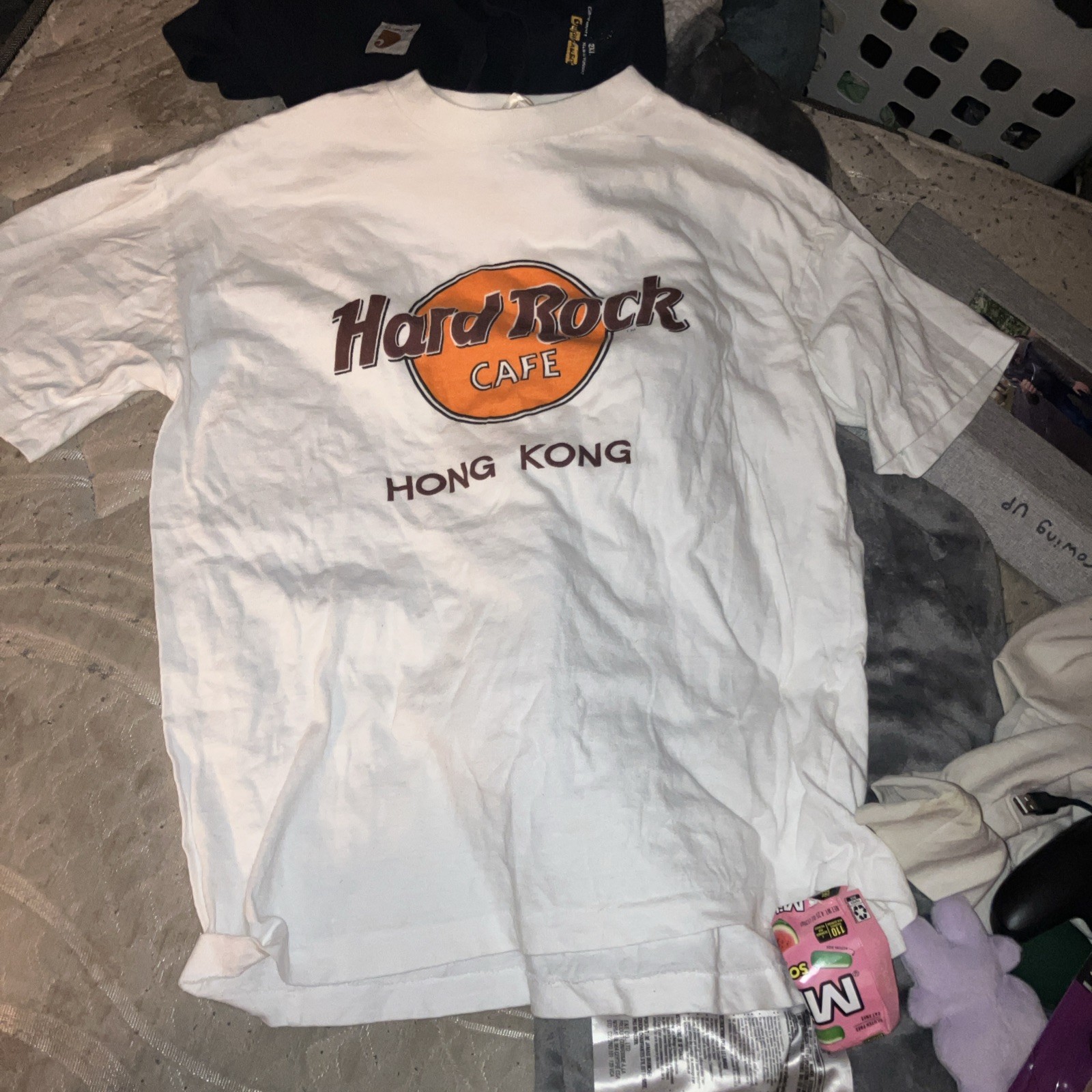 Vintage Hard Rock Cafe Hong Kong T-Shirt White 100% Cotton Made for HRC Size L gallery