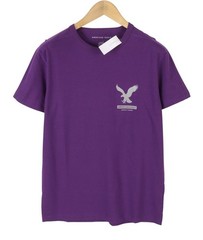 American Eagle Outfitters Classic Fit Men T-Shirt Kurzarm Lilac Cotton Blend