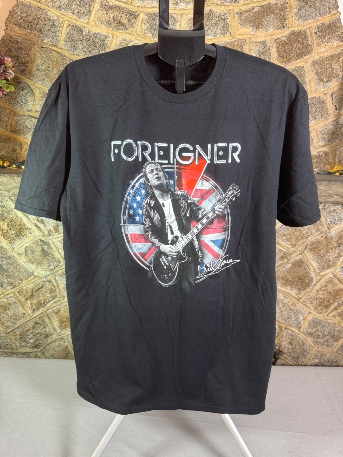 Foreigner Tee Men’s XL Mick Jones Graphic Black The Thread Shop