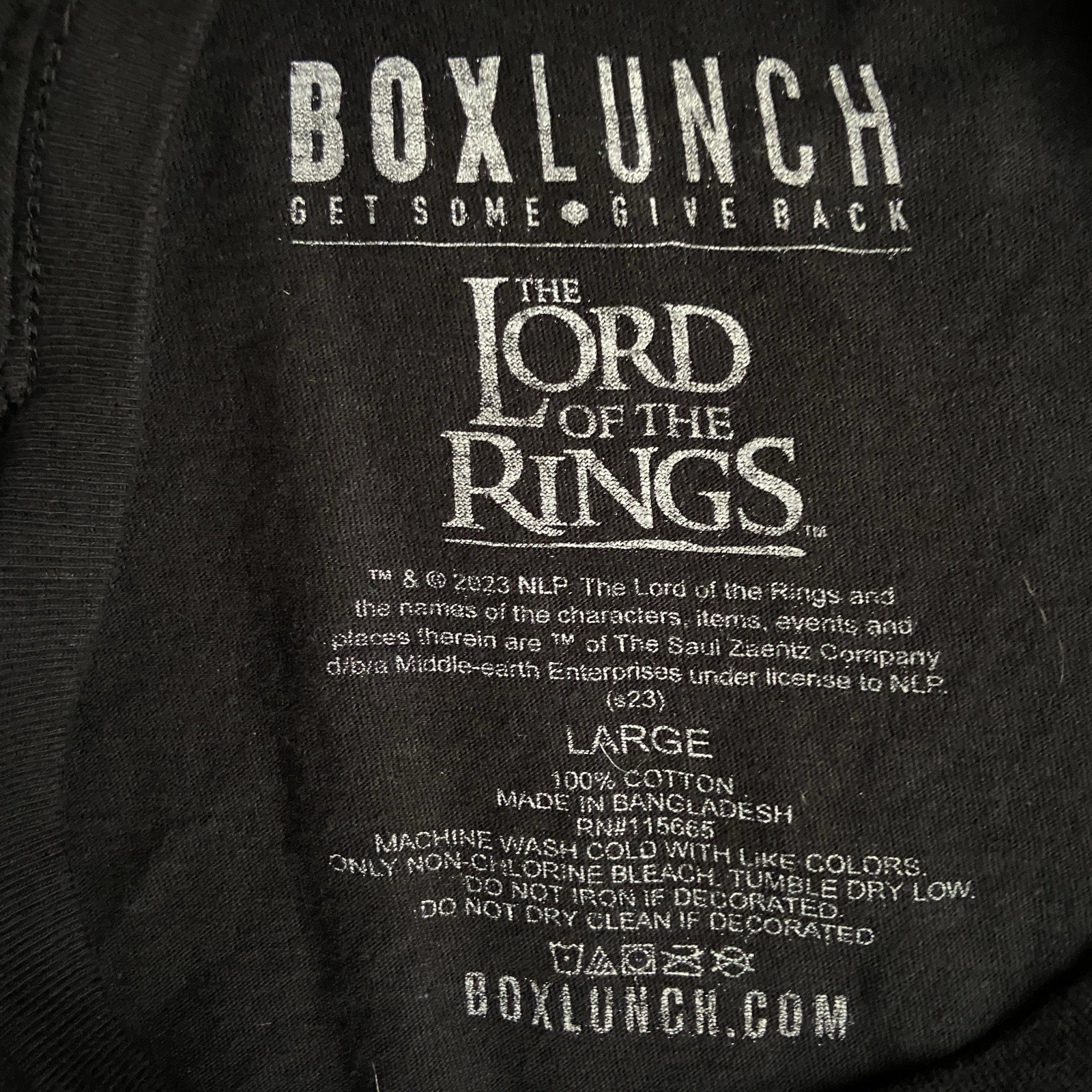BoxLunch Exclusive | The Lord of the Rings Men's Graphic T-Shirt Black L Cotton gallery