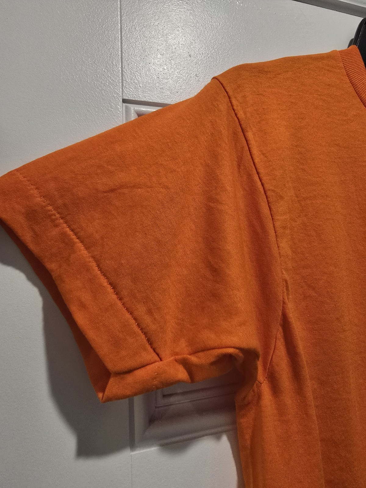 Vintage Screen Stars Blank Orange Shirt Size Medium 80’s Single Stitch USA gallery