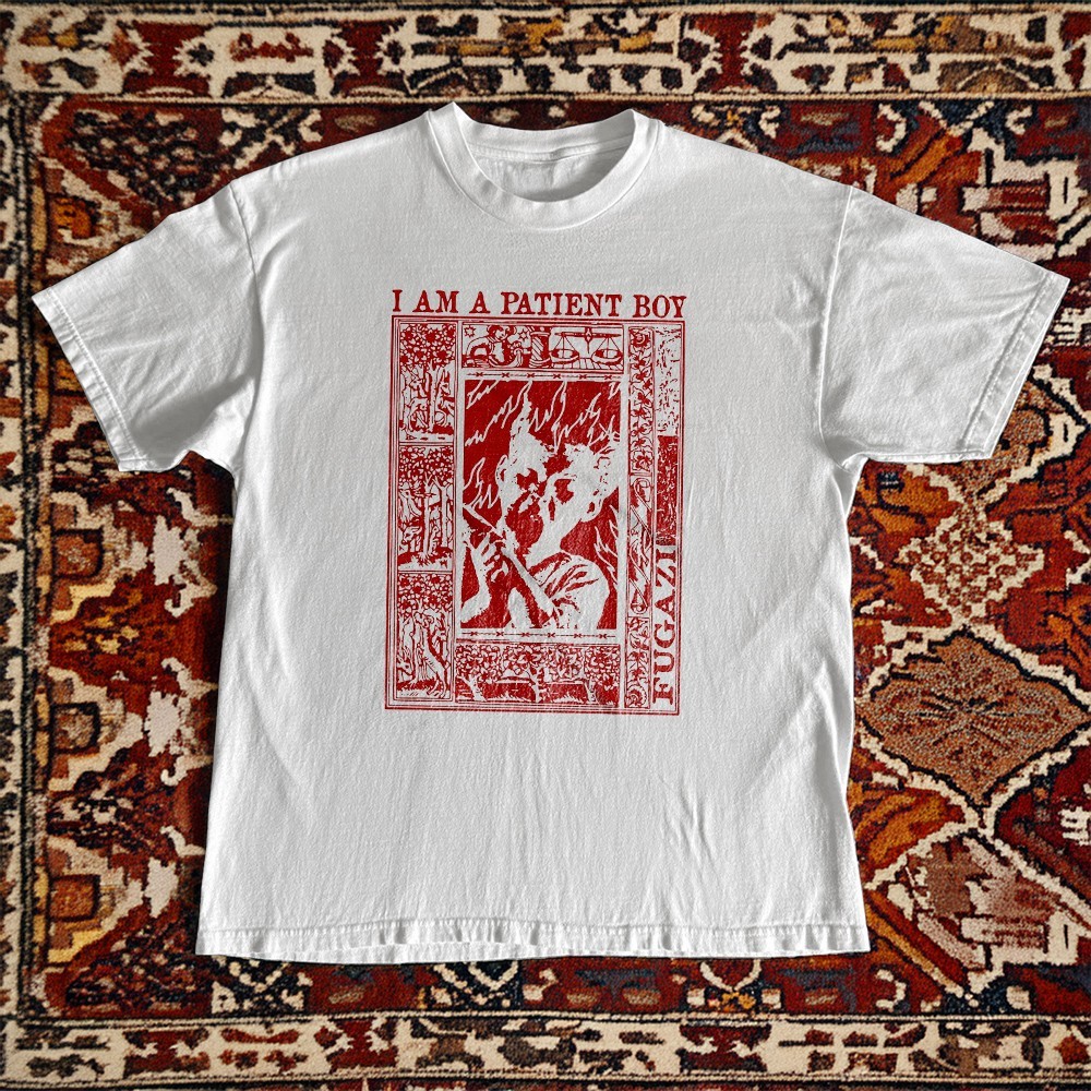 Fugazi Rock Band I AM A PATIENT BOY T-Shirt White Heavy Cotton T-Shirt gallery