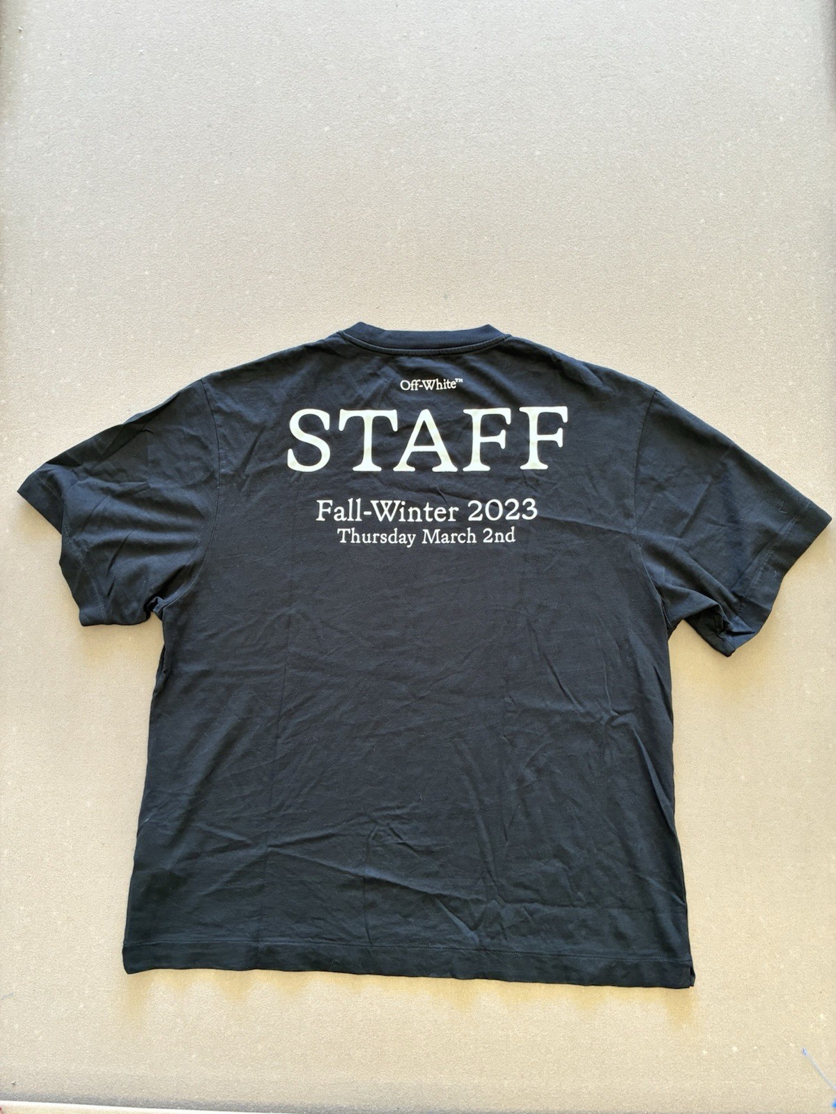 OFF WHITE “ I Need Space” STAFF T Shirt Fall Winter 2023 XL gallery