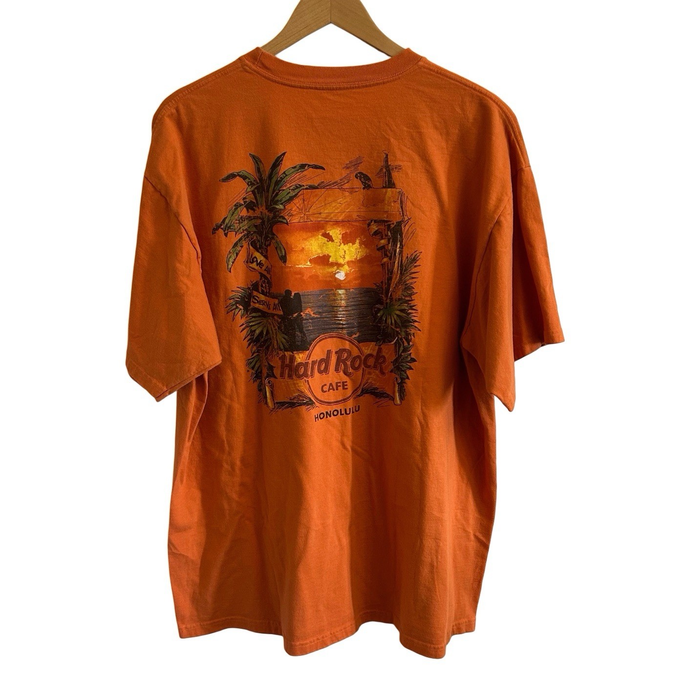 Hard Rock Cafe Honolulu T-shirt Men’s 2XL Tropical Sunset Graphic Print 2 Sides gallery