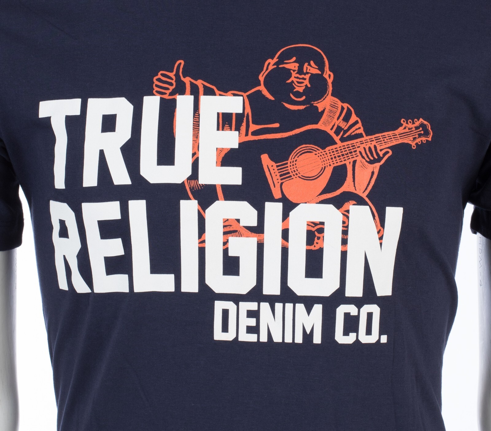 $69 TRUE RELIGION Navy BUDDHA APPROVED Short Sleeve Designer Graphic T-shirt NWT gallery