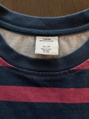 Urban Outfitters Multi-colored Striped Tee, Size XL Purple, Blue & Gray