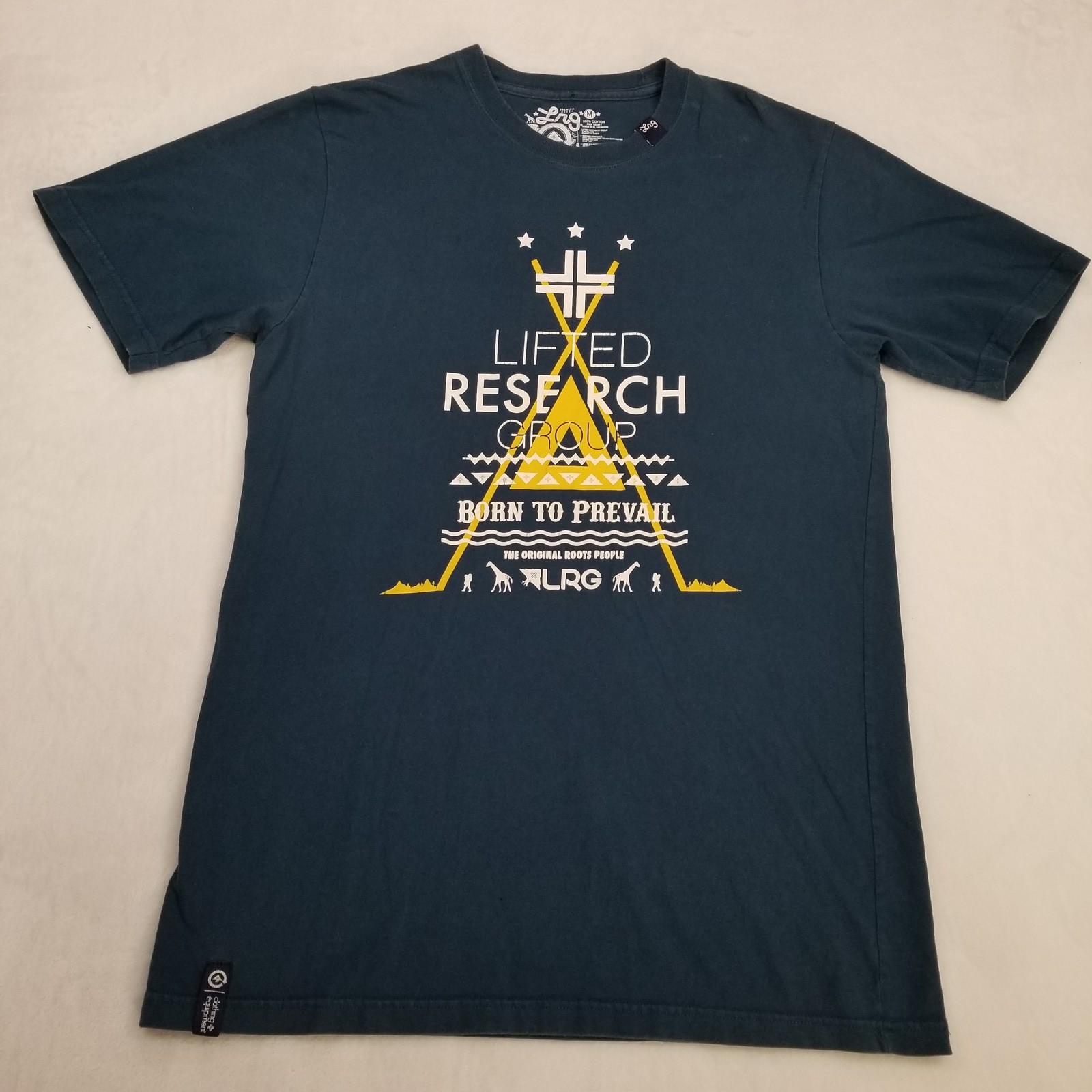 Lifted Research Group Men's Dark Teal Born To Prevail LRG Graphic T-Shirt M gallery