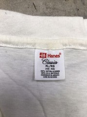 Vintage Single Stitch Hanes Classics V Neck White T Shirt – XL – Fast Shipping!