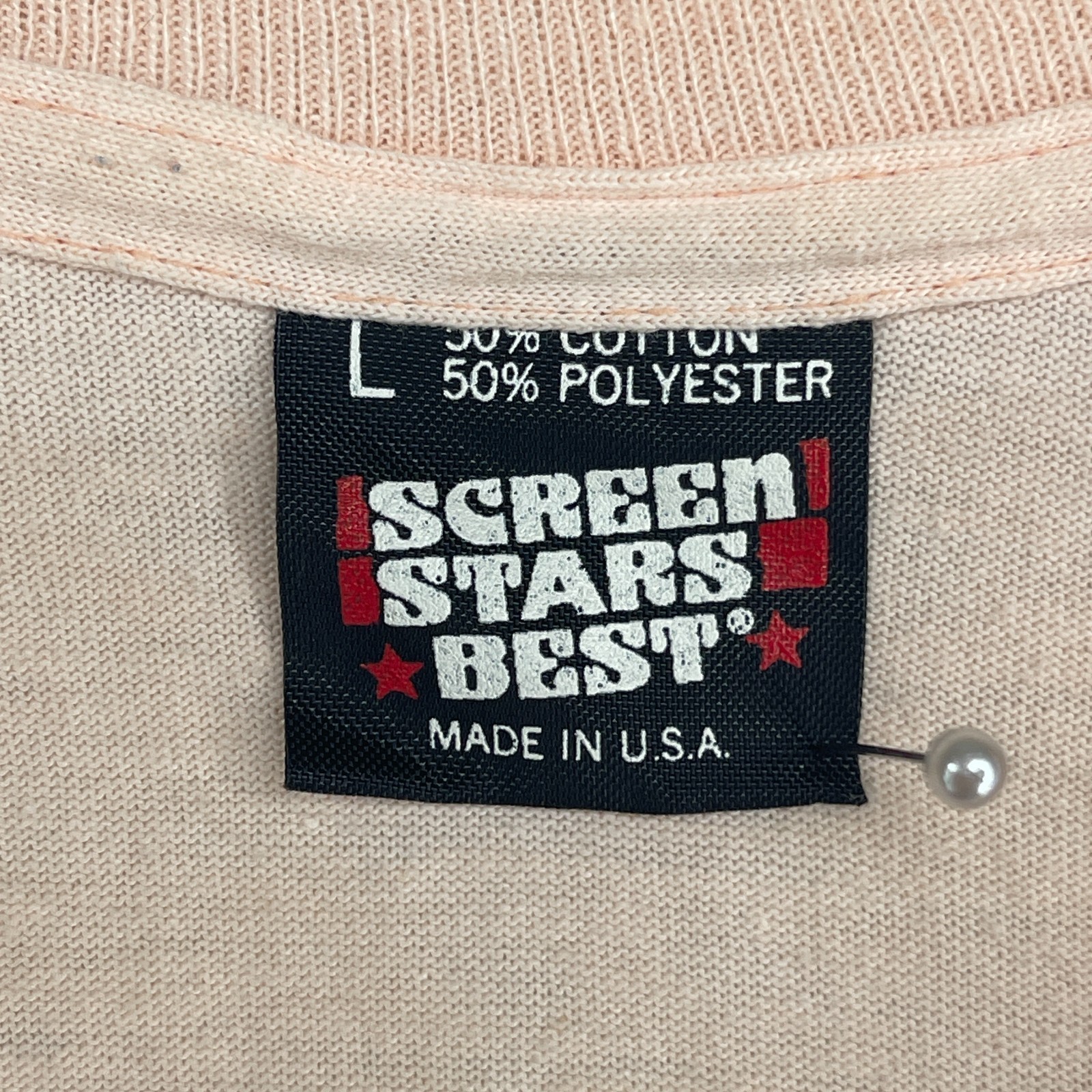 KEY WEST Shirt Adult L Florida Beach 80s Single Stitch Cotton Blend Pink USA VTG gallery