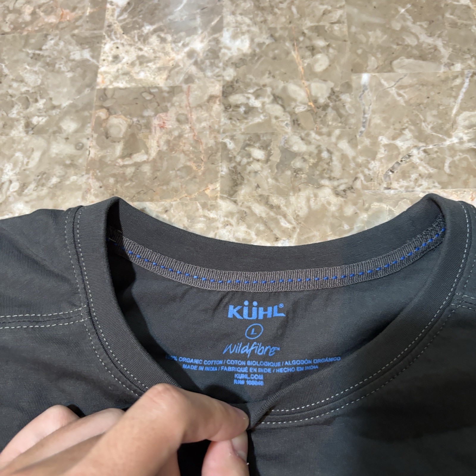 Kuhl Shirt Mens Large Grey Wildfibre Short Sleeve Tee Carbon 100% Cotton NEW gallery