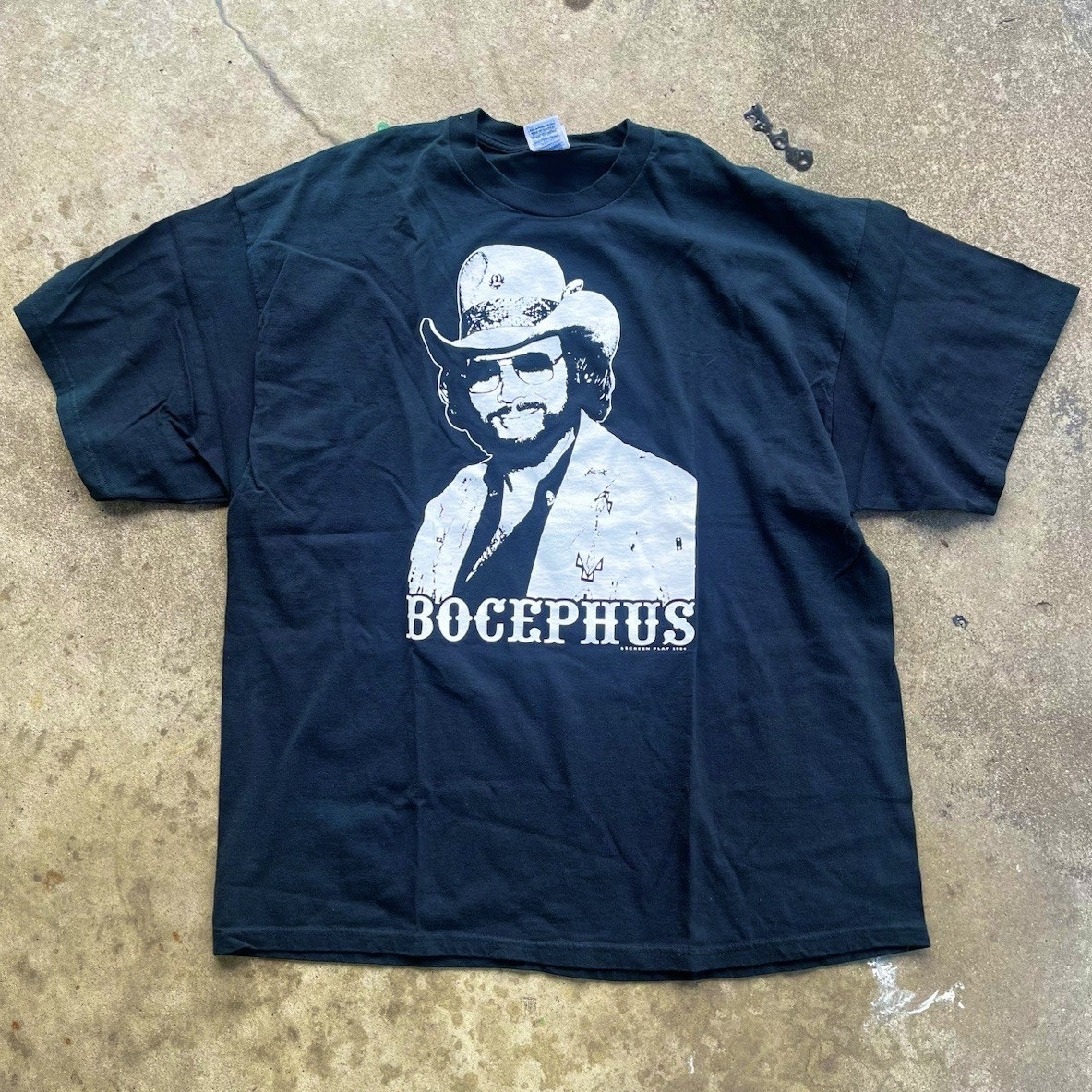 Vintage Men's 2XL Black Cotton Hank Williams Bocephus Graphic T-Shirt 2004 gallery