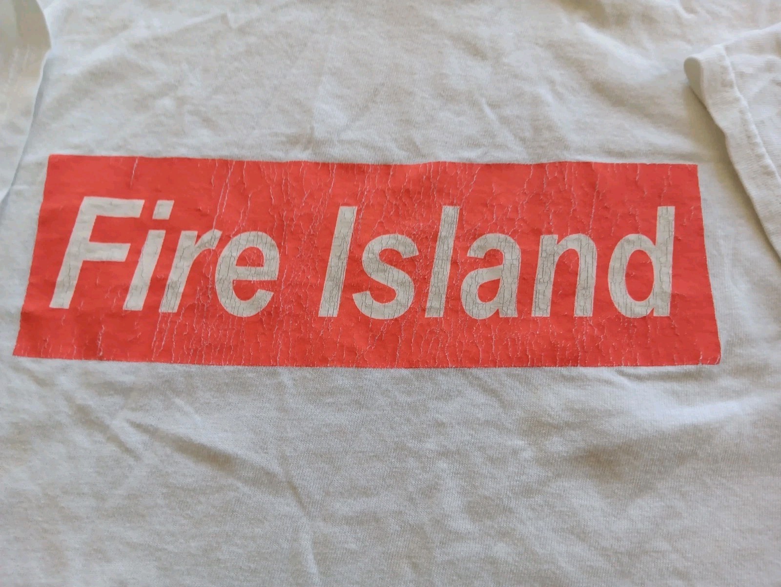 Vintage Fire Island Classic Graphic T-Shirt Interest White Men 2XL Single Stitch gallery