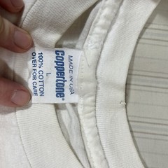 VTG 90s Coppertone Sunscreen L White Short Sleeve Tee T-Shirt Single Stitch U1