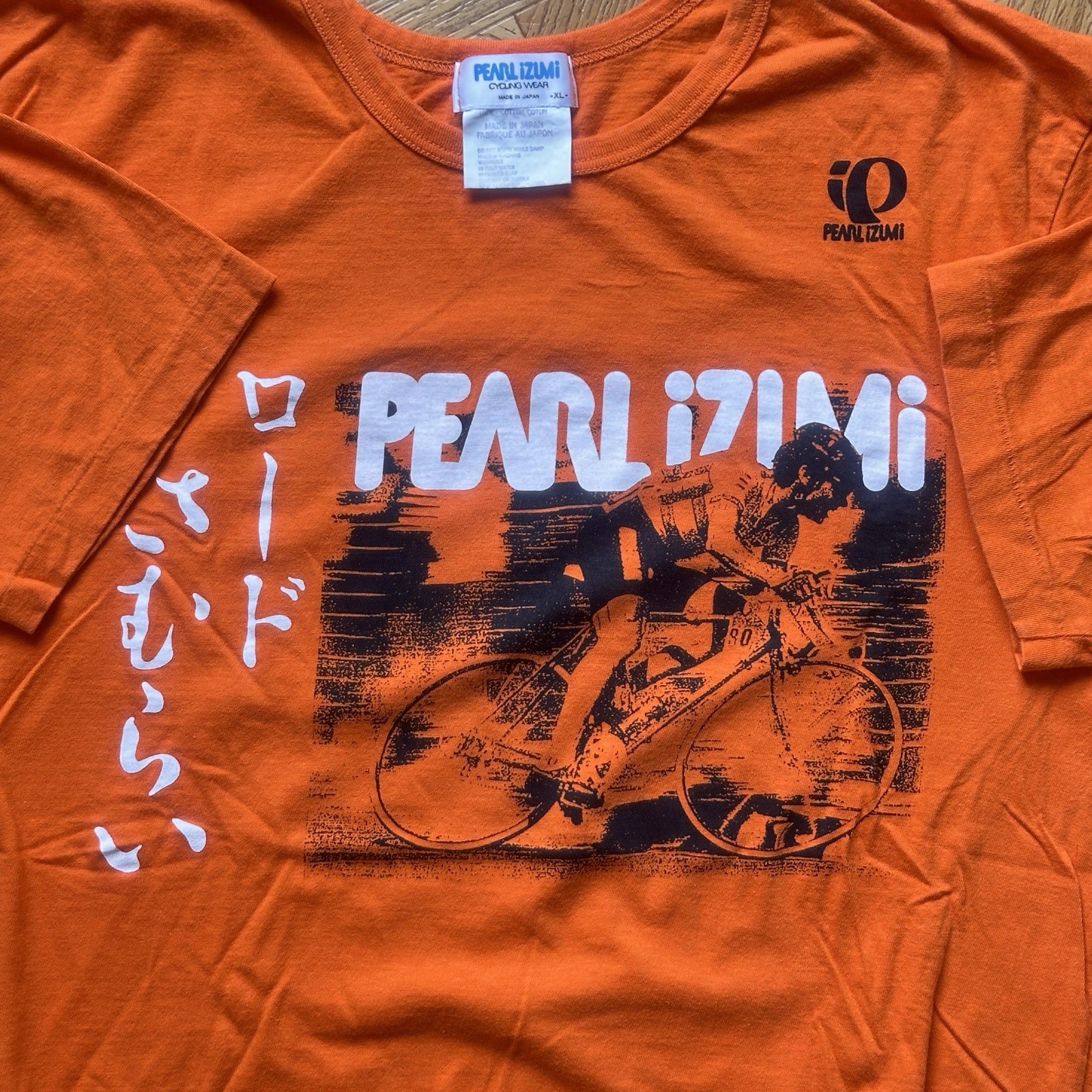 Vintage Pearl Izumi T-Shirt XL Single Stitch Orange w Back Pocket Made In Japan gallery