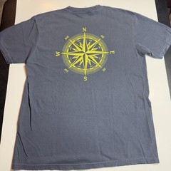*read description* Adult Large Stone Harbor Coordinates / Compass T-Shirt